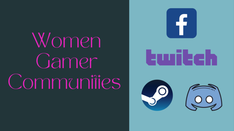 Women Gamer Communities with Social Media Icons